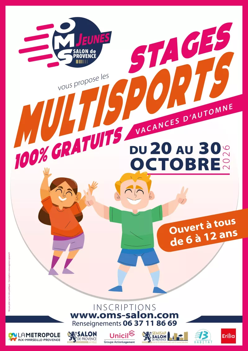 Stages multisports 100 % gratuits des vacances d'automne 2026