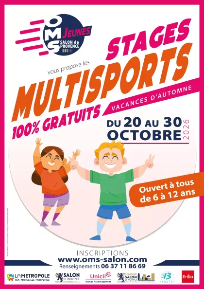 Stages multisports 100 % gratuits des vacances d'automne 2026